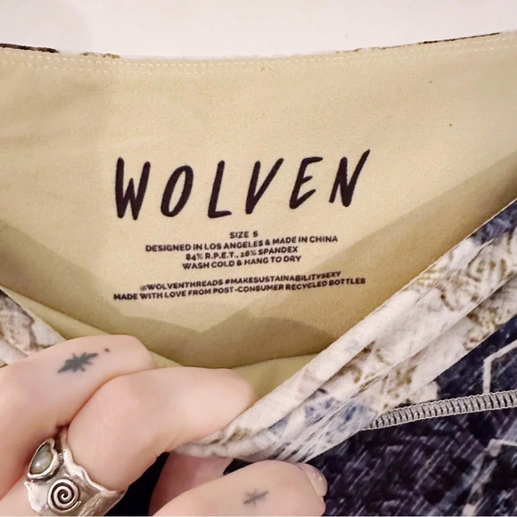 Wolven Reverie Legging Mandala Bali Print Active Wear Bohemian - Picture 3 of 6